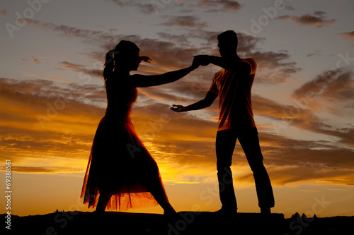 Silhouette Couple Dancing Reach Arm Out Buy This Stock Photo And Explore Similar Images At Adobe Stock Adobe Stock