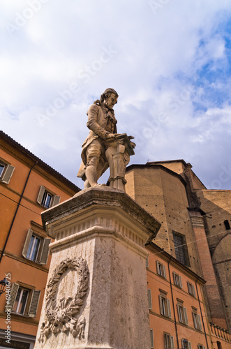 Statue of Luigi Galvani, famous italian physicist at Bologna Poster
