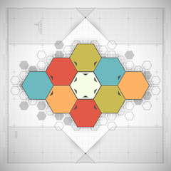 Poster - Modern Hexagon background