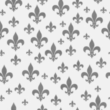 Gray Fleur-de-lis Pattern Repeat Background