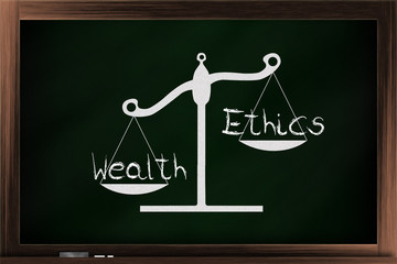 Scale of ethics and wealth