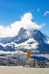 Matterhorn peak, Zermatt, Switzerland Bicycle