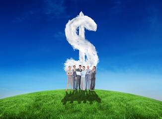 Aufkleber - Composite image of business team looking at camera