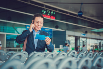 Businessman in airport