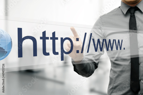 Fotografie, Obraz internet address in web browser on virtual screen