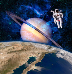 Wall Mural - space astronaut spaceman