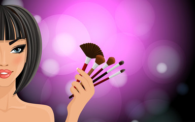 Sticker - Make up background