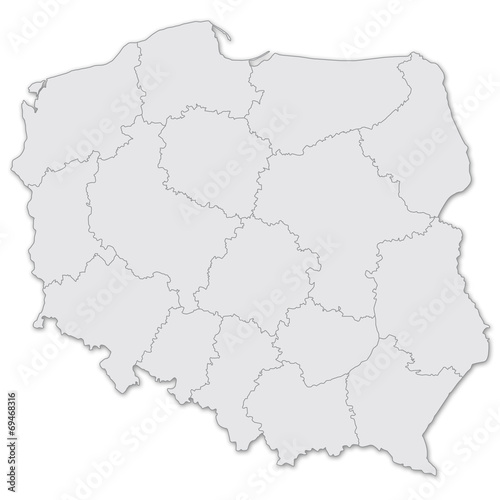 Fototapeta na szkło Mapa polski