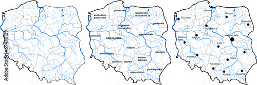 Fototapeta na szkło Mapa Polski