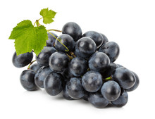 Ripe Grapes Isolated On The White Background