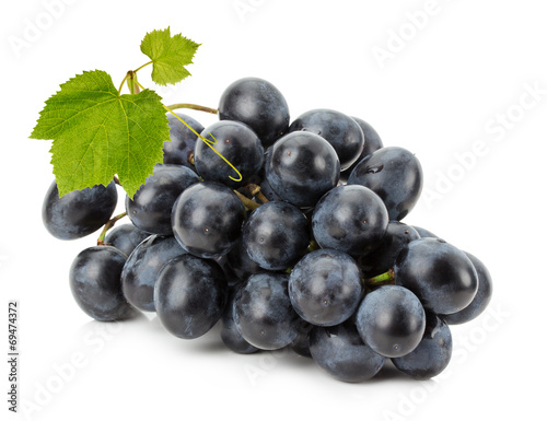 Fotografia, Obraz Ripe grapes isolated on the white background