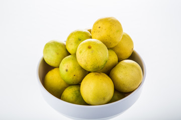 Wall Mural - group of lemon isolated on white background