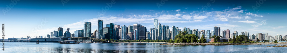 Vancouver BC Panorama - obrazy, fototapety, plakaty 