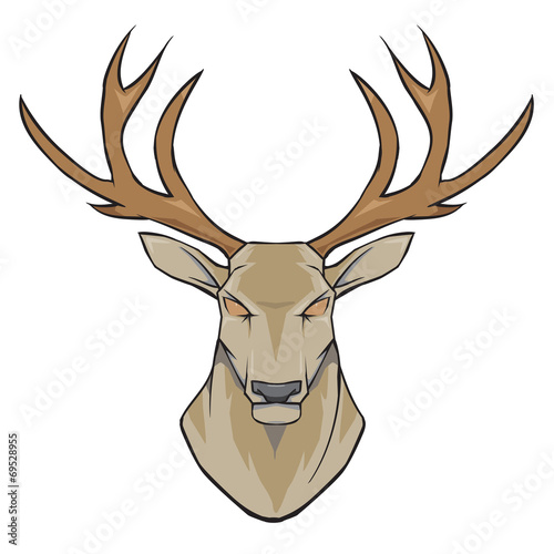Stag head Stock Vector | Adobe Stock