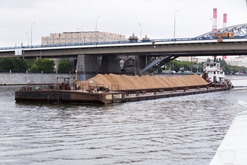 barge with sand