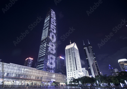 Kingkey Financial Center At Night Time Shenzhen China Buy This
