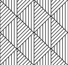 Seamless Geometric Pattern In Op Art Design. Vector Art.