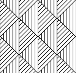 Naklejka seamless geometric pattern in op art design. vector art.