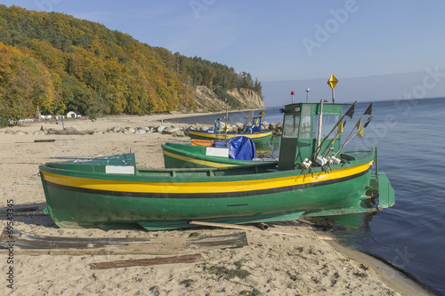 Naklejka na szybę Fishing boat on the sea