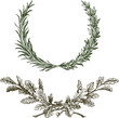 oak and laurel branches