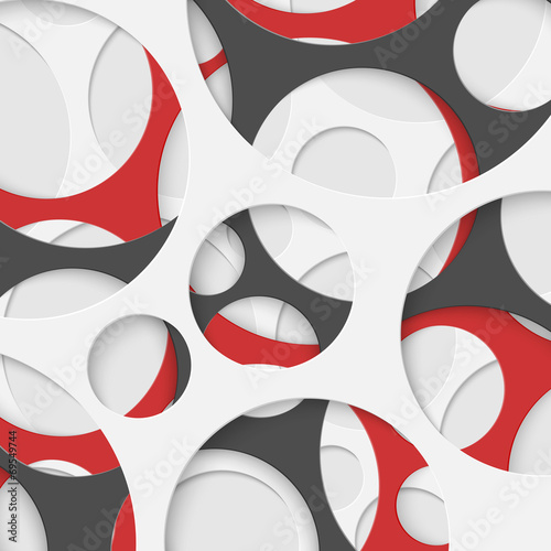 Plakat na zamówienie Abstract Circles Geometric Background. Vector Illustration.