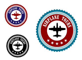 Sticker - Aviation symbol with airplane