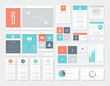 Clean and fresh user interface (ui) infographics vector elements