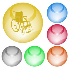 Sticker - Invalid chair. Vector interface element.