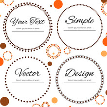 Dotted Design In Autumn Colors For Text - Four Dotted Circles