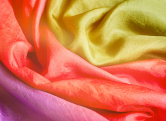 colorful silk scarf, background and texture