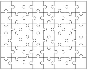 Vector illustration of white puzzle 3