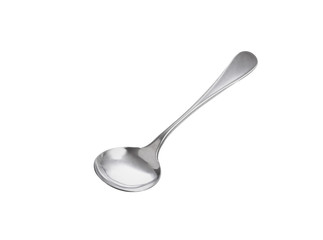 soup spoon on white background