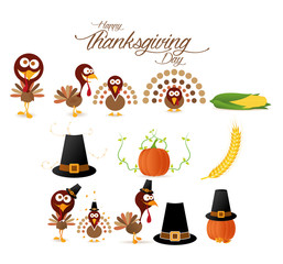 Wall Mural - thanksgiving set