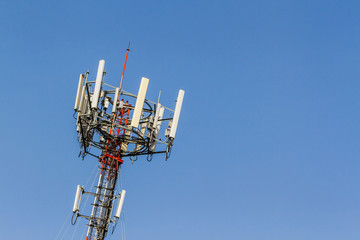 Mobile phone Telecommunication Radio antenna Tower.