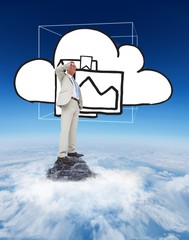 Aufkleber - Composite image of thinking businessman