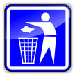 Vector illustration of throw away sign