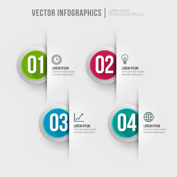 Vector abstract infographic design. Workflow layout template