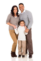 young family standing together