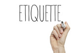Fototapeta  - Hand writing etiquette