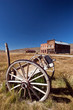 Abandoned wagon and buildings, Bodie Ghost Town, California