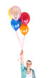 © Wisiel - woman with balloons over white background smiling