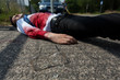 © Photographee.eu - Dead man lying on the street