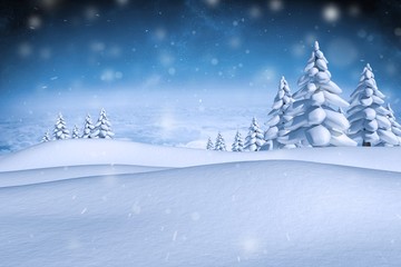 Poster - Composite image of snowy landscape