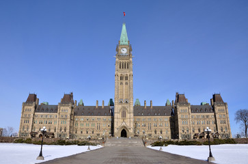 Wall Mural - Parliament Buildings in winter, Ottawa, Canada