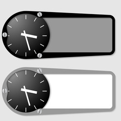 Poster - set of two boxes for any text with watches