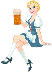 Wall Mural - Oktoberfest girl