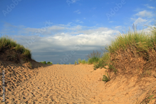 Sand Dunes Along Lake Michigan, USA