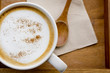 Cappuccino or latte coffee