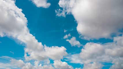 deep blue sky and clouds
