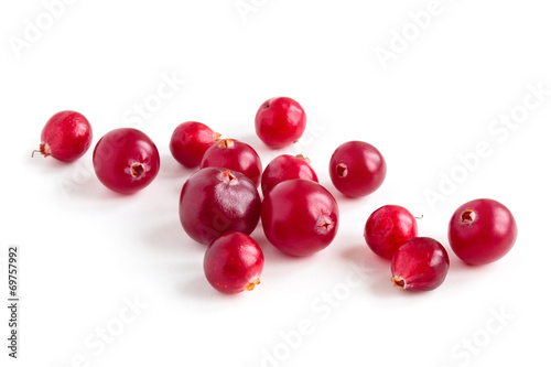 Stampe Cranberries isolated on white background.